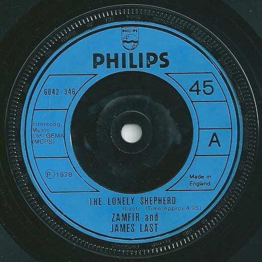 Gheorghe Zamfir And James Last : The Lonely Shepherd / Nadjenka (7")