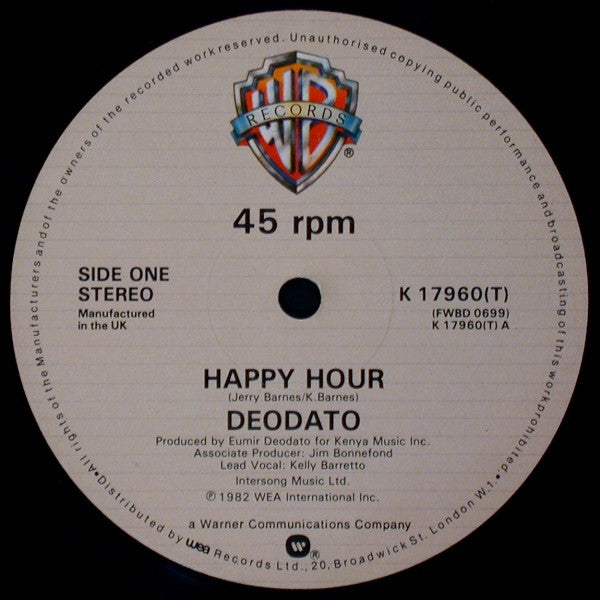 Deodato* : Happy Hour / Sweet Magic / Night Cruiser (12")