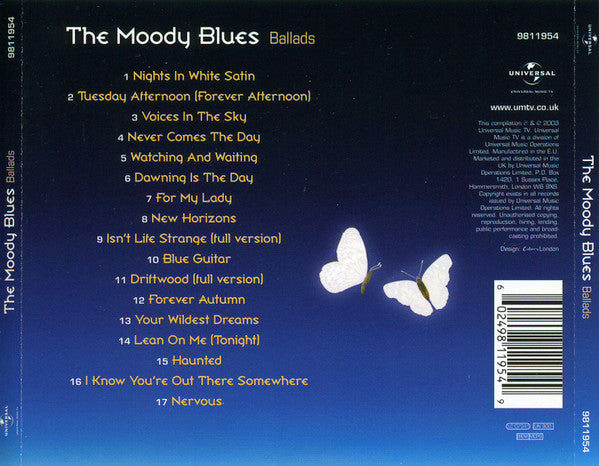The Moody Blues : Ballads (CD, Comp)