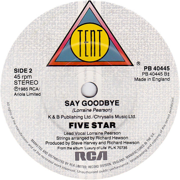 Five Star : R.S.V.P. (7", Ltd, Pos)