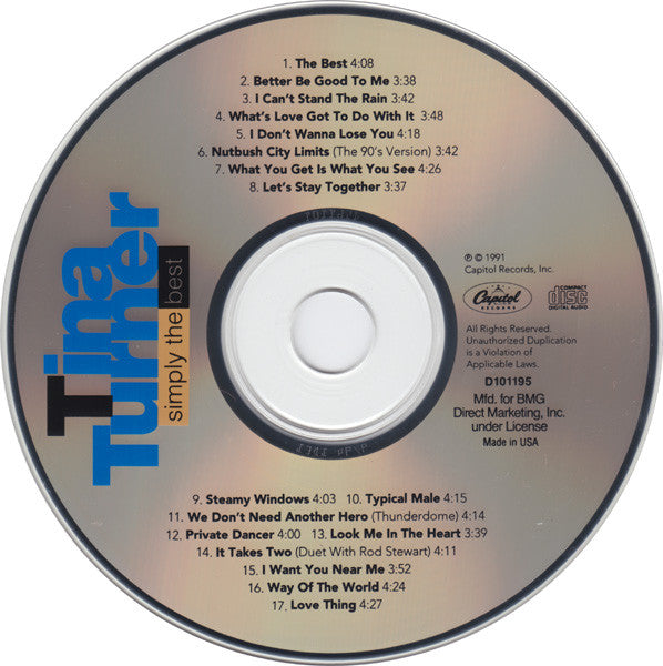 Tina Turner : Simply The Best (CD, Comp, Club)