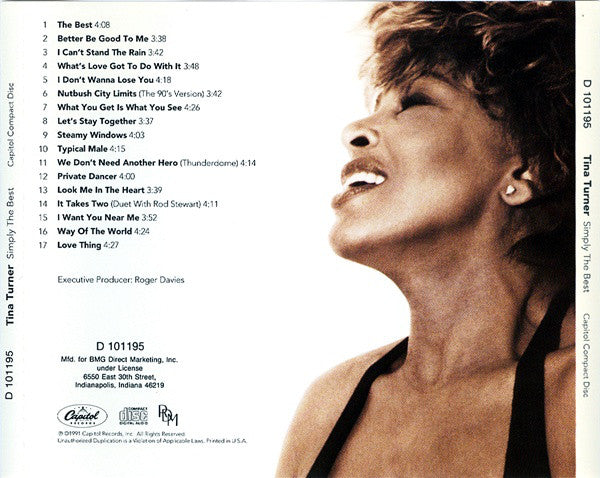 Tina Turner : Simply The Best (CD, Comp, Club)