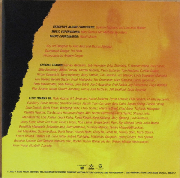 Various : Kill Bill Vol. 1 (Original Soundtrack) (CD, Album, Enh, Cin)