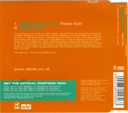D-Side : Pushin' Me Out (CD, Maxi)