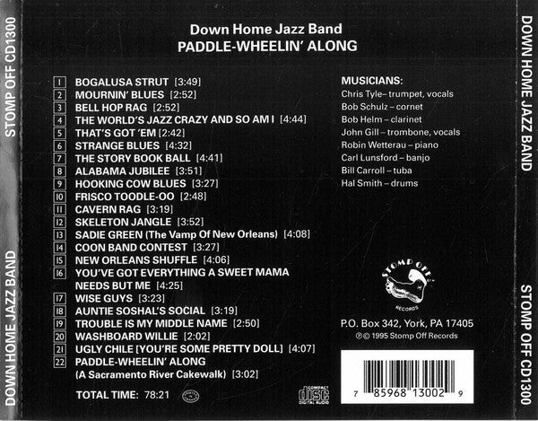 Down Home Jazz Band : Paddle-Wheelin' Along (CD, Album)