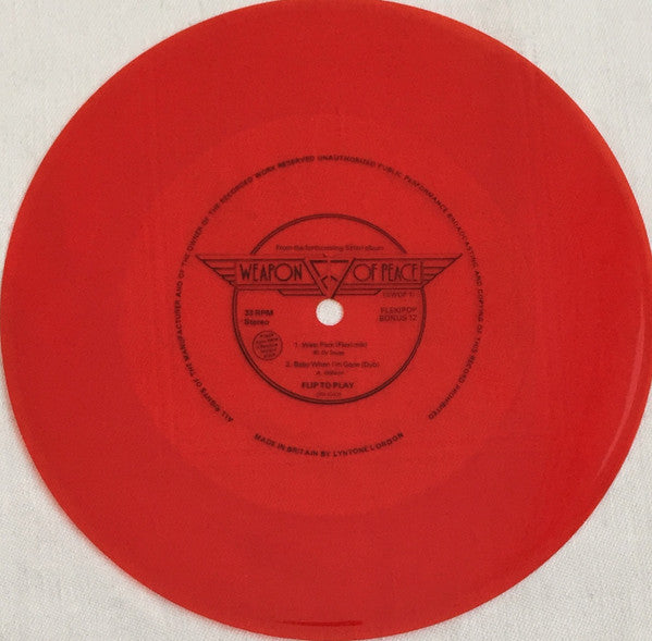 Weapon Of Peace : West Park / Baby When I'm Gone (Flexi, 7", S/Sided, Red)