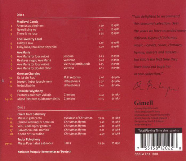 The Tallis Scholars : Christmas With The Tallis Schollars (CD, Comp)