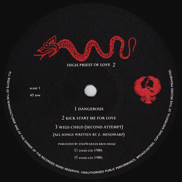 Zodiac Mindwarp And The Love Reaction : High Priest Of Love (12", MiniAlbum)