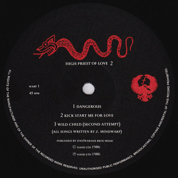 Zodiac Mindwarp & The Love Reaction* : High Priest Of Love (12", MiniAlbum)