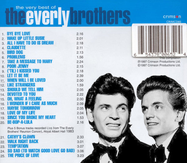 Everly Brothers : The Very Best Of The Everly Brothers (CD, Comp)