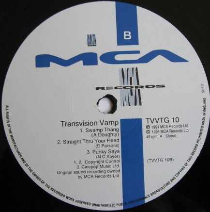 Transvision Vamp : (I Just Wanna) B With U (12", Single, Ltd, Num)