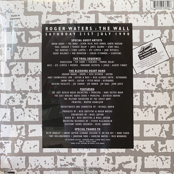 Roger Waters : The Wall (Live In Berlin) (2xLP, Album, RSD, Ltd, RE, Cle)