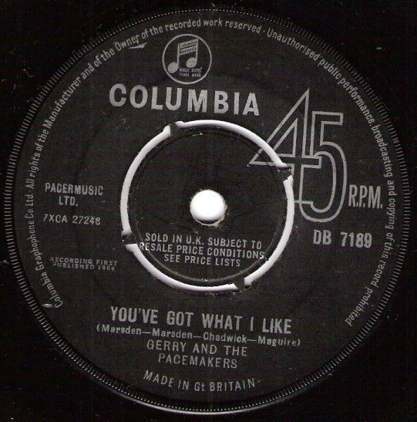 Gerry & The Pacemakers : I'm The One (7", Single)