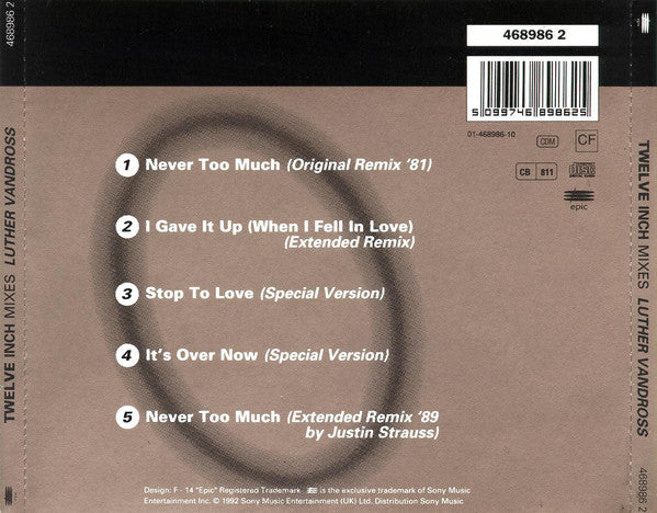 Luther Vandross : Twelve Inch Mixes (CD, Comp)