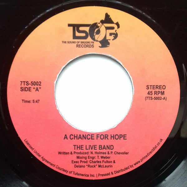The Live Band : A Chance For Hope (7", RSD, Single)
