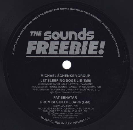 The Michael Schenker Group / Pat Benatar : The Sounds Freebie! (Flexi, 7", S/Sided)