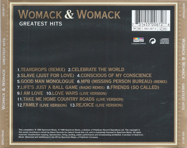 Womack & Womack : Greatest Hits (CD, Comp, RE)