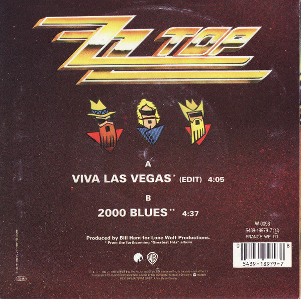 ZZ Top : Viva Las Vegas (7", Single)