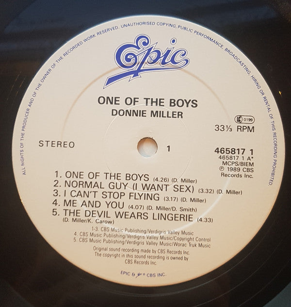 Donnie Miller : One Of The Boys (LP)