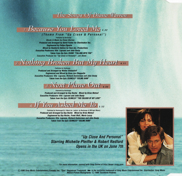 Céline Dion : Because You Loved Me (Theme From "Up Close & Personal") (CD, Single)