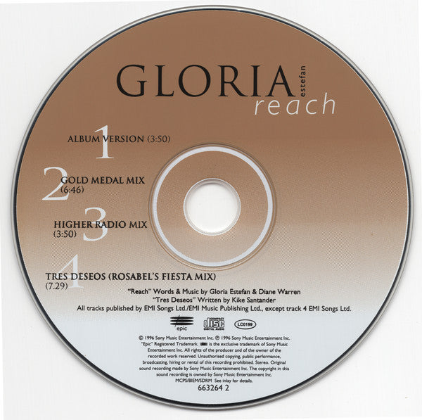 Gloria Estefan : Reach (CD, Single)