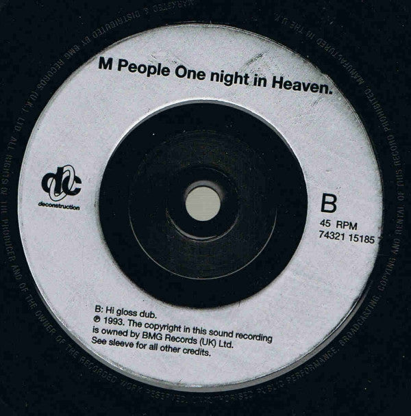 M People : One Night In Heaven (7", Single)