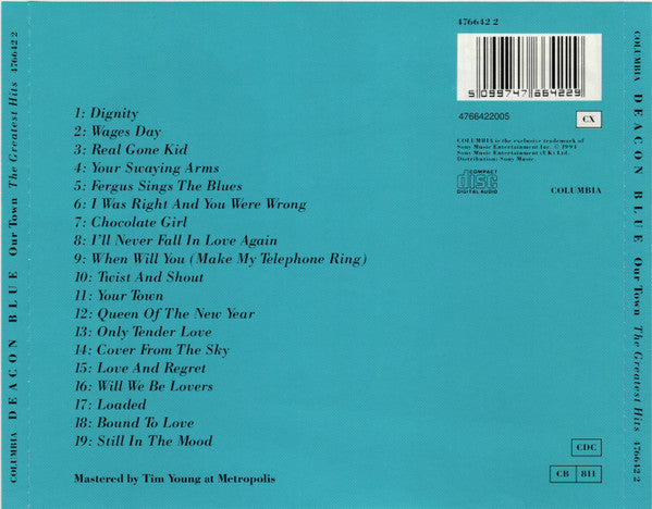 Deacon Blue : Our Town - The Greatest Hits (CD, Comp, RP)