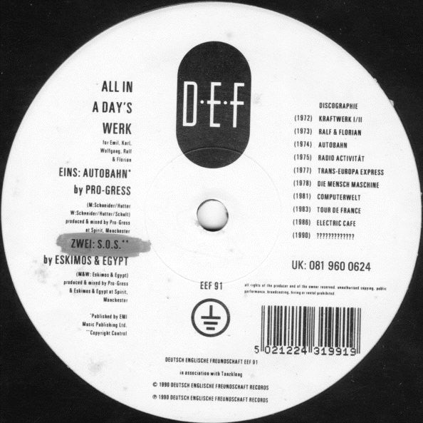 Various : All In A Day's Werk (12")