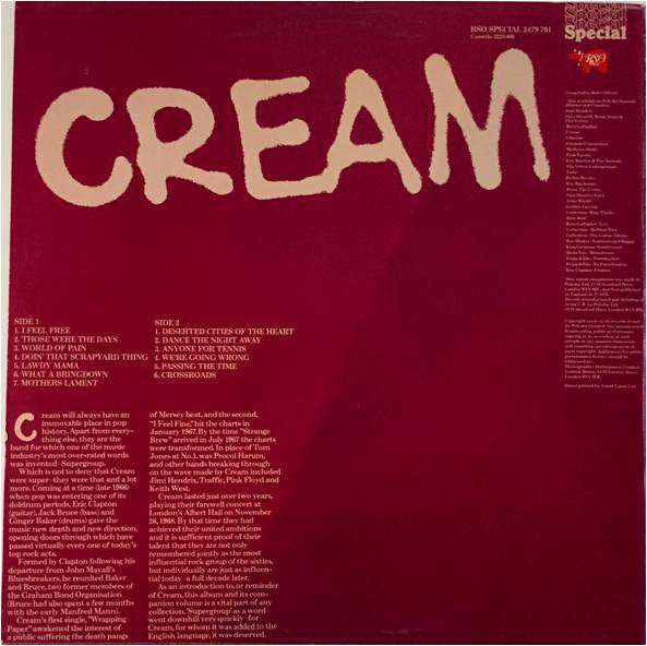 Cream (2) : Cream Vol 2 (LP, Comp)