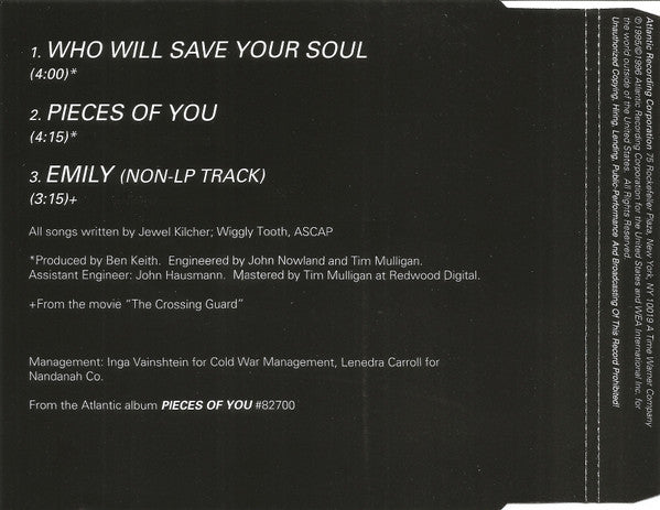 Jewel : Who Will Save Your Soul (CD, Single)