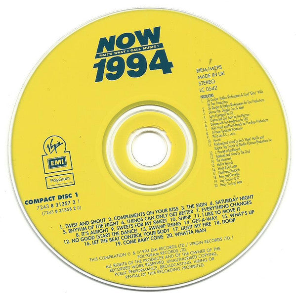 Various : Now That's What I Call Music! 1994 (2xCD, Comp)