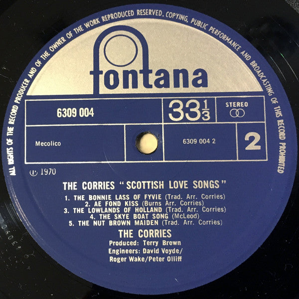 The Corries : Scottish Love Songs (LP, Album, Blu)