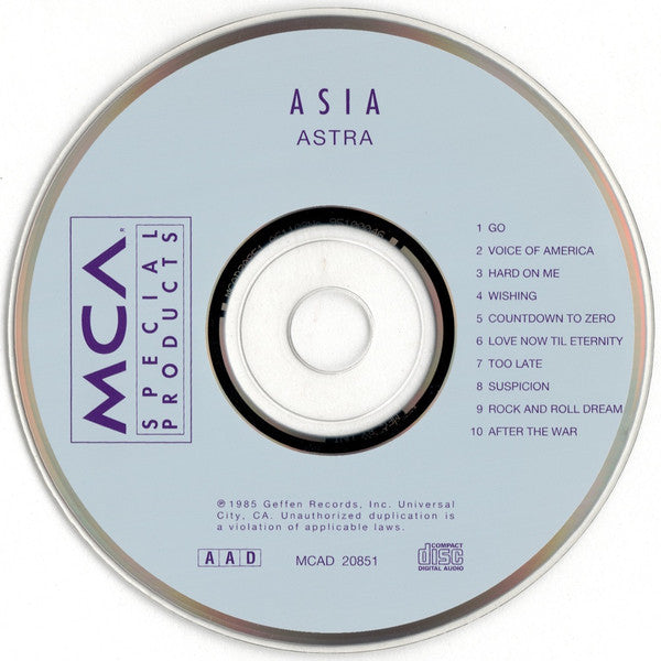 Asia (2) : Astra (CD, Album, RE)