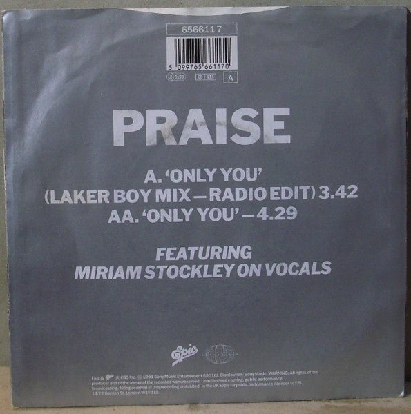 Praise : Only You (7", Single)