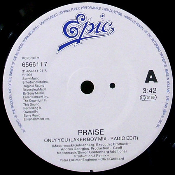 Praise : Only You (7", Single)