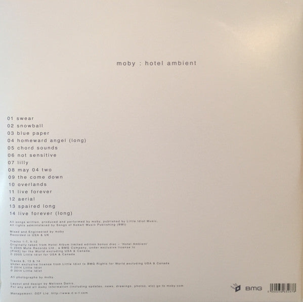 Moby : Hotel : Ambient (2xLP + LP, S/Sided + Album, RE)
