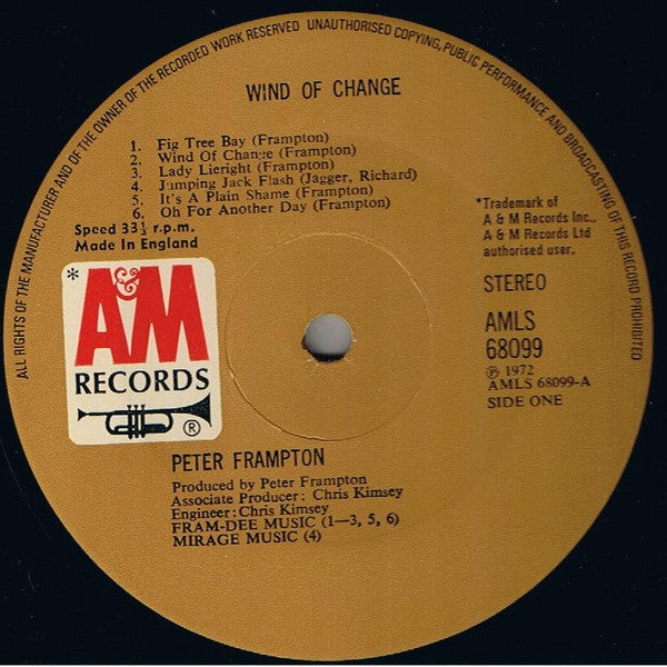 Peter Frampton : Wind Of Change (LP, Album)