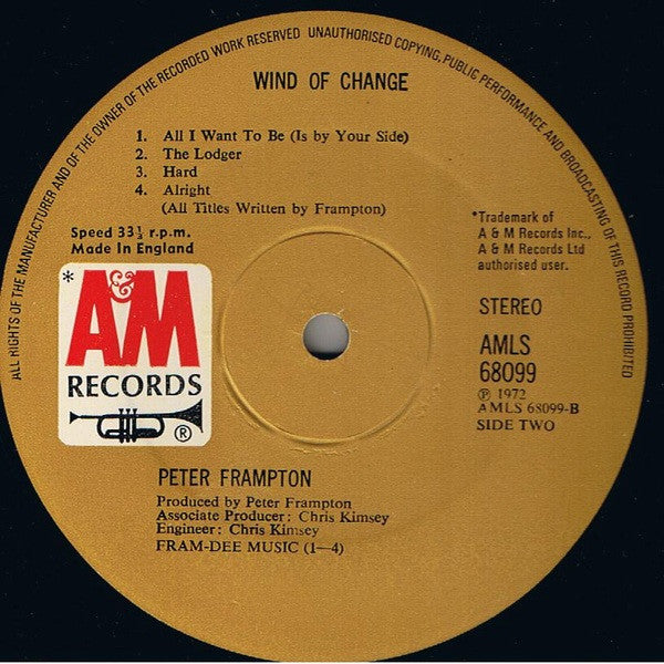 Peter Frampton : Wind Of Change (LP, Album)