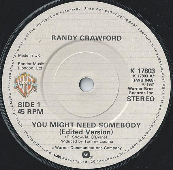 Randy Crawford : You Might Need Somebody (7", Single)