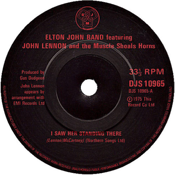 Elton John Band Featuring John Lennon And Muscle Shoals Horns : 28th November 1974... (7", Single)
