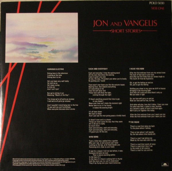 Jon & Vangelis : Short Stories (LP, Album)