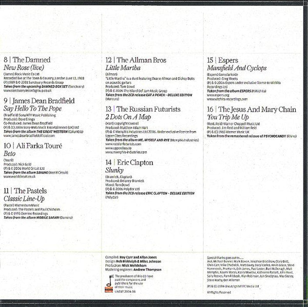 Various : Uncut: The Playlist August 2006 (CD, Comp)