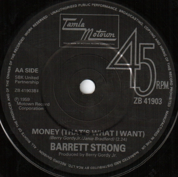 The Contours / Barrett Strong : Do You Love Me? / Money (That's What I Want) (7", Single)