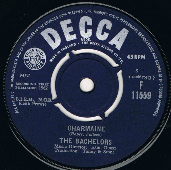 The Bachelors : Charmaine (7", Single, RP)
