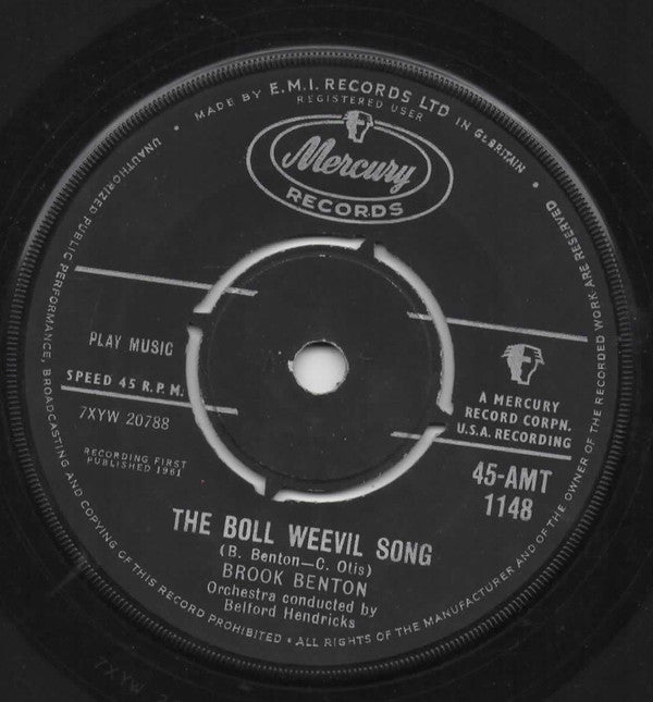 Brook Benton : The Boll Weevil Song (7", Single)