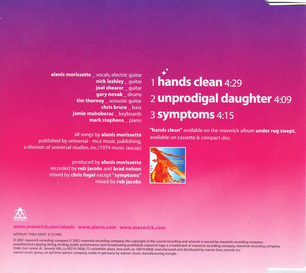 Alanis Morissette : Hands Clean (CD, Single, CD1)
