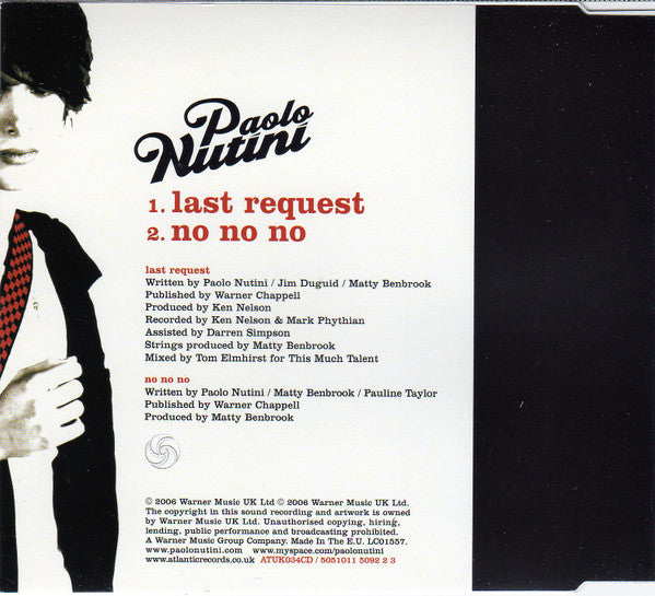 Paolo Nutini : Last Request (CD, Single)