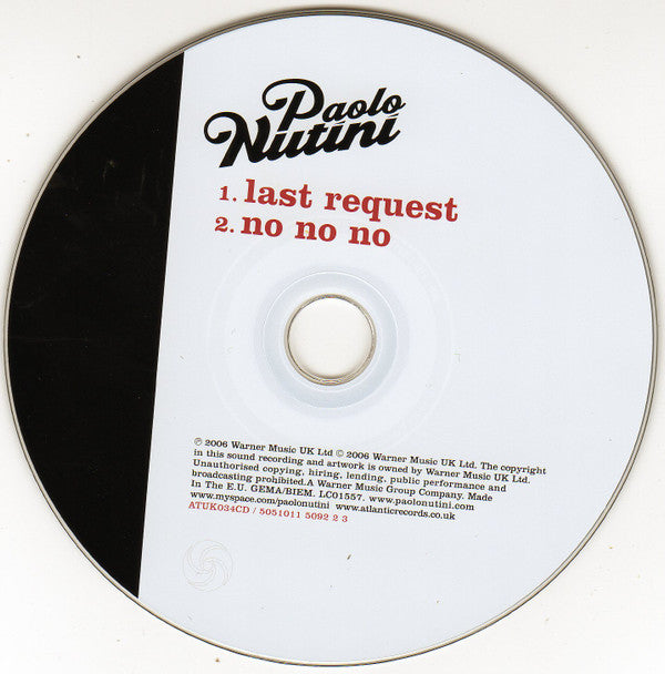 Paolo Nutini : Last Request (CD, Single)