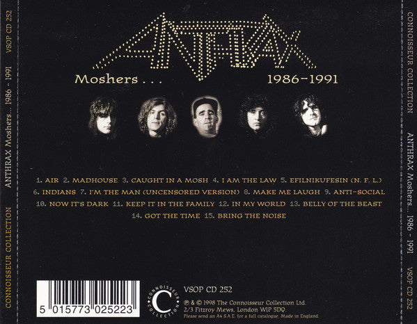 Anthrax : Moshers...1986-1991 (CD, Comp)