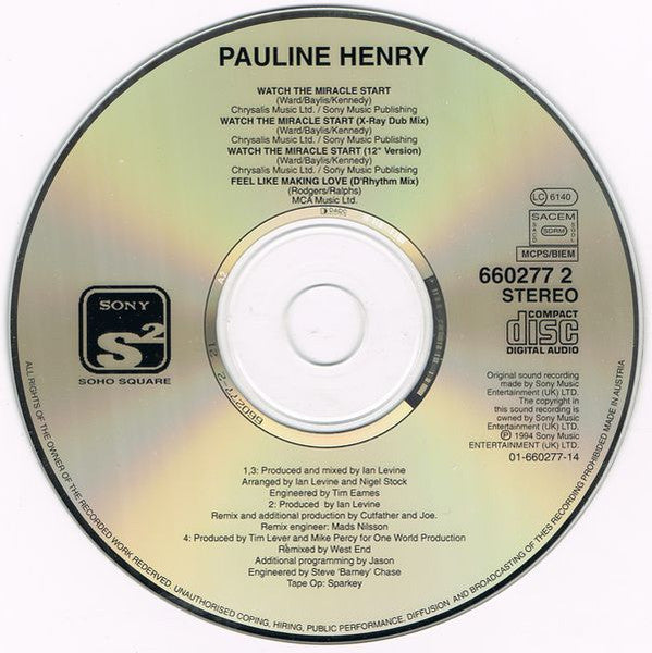 Pauline Henry : Watch The Miracle Start (CD, Single)